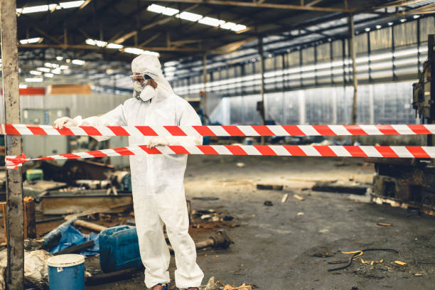 Professional Biohazard Cleanup technician working in Hurst, TX